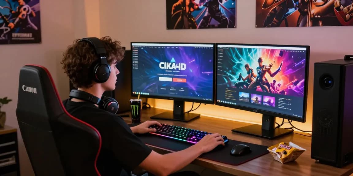 User enjoying the CIKA4D gaming platform with vibrant graphics and engaging setup.
