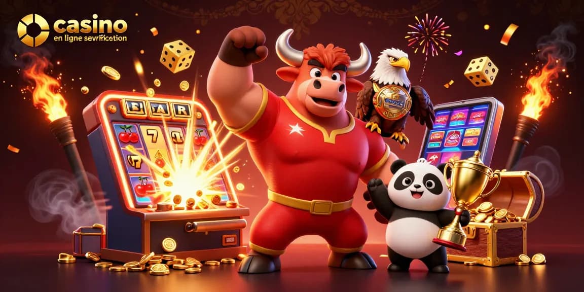 Jouez sur un casino en ligne sans vérification avec des personnages de bulles et lots dorés.