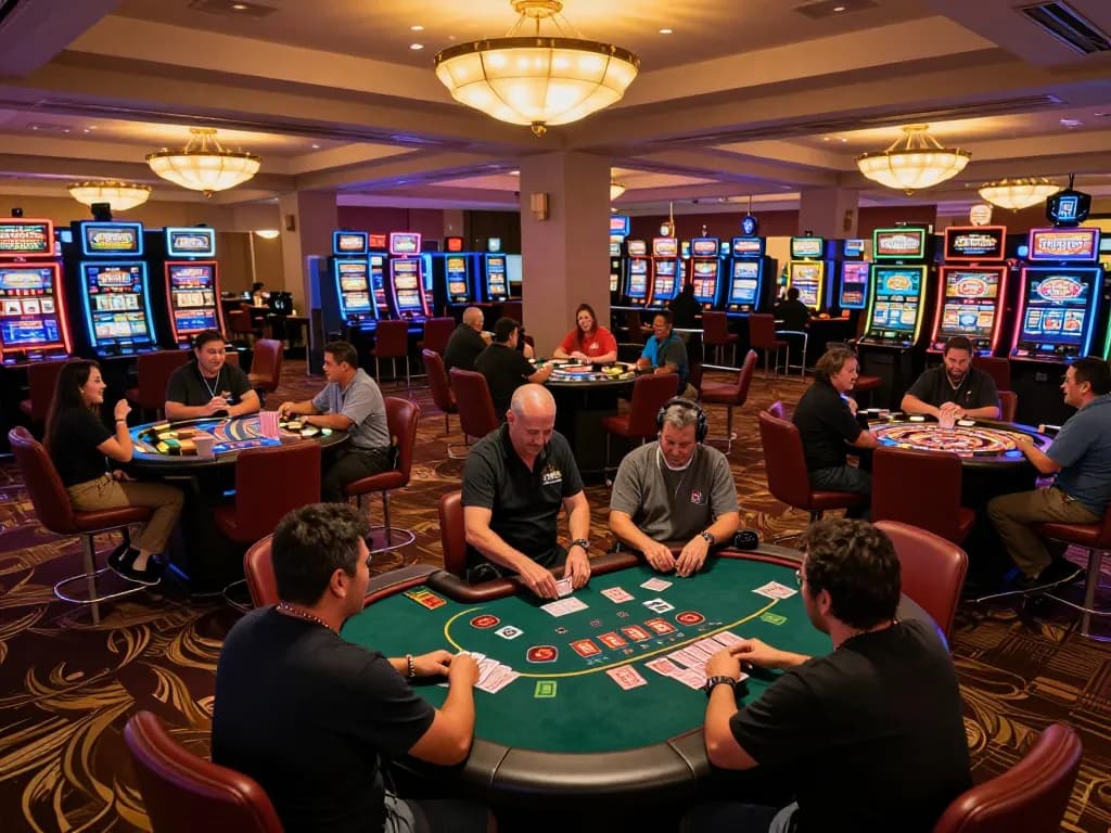 Houston Personal Injury Attorney advising clients during casino gameplay, ensuring informed decisions.