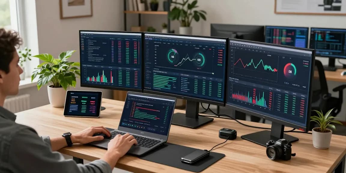 Cricbet trading setup featuring advanced cryptocurrency dashboard with blockchain analysis and DeFi platforms.
