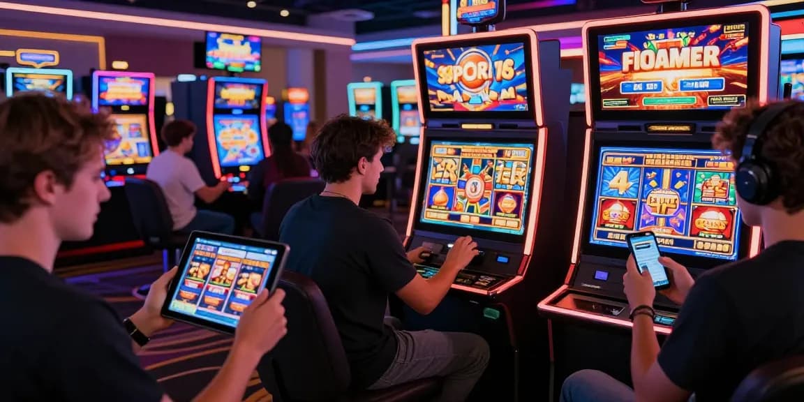 Players enjoying slots that accept credit cards in a vibrant online casino setting with dynamic graphics.