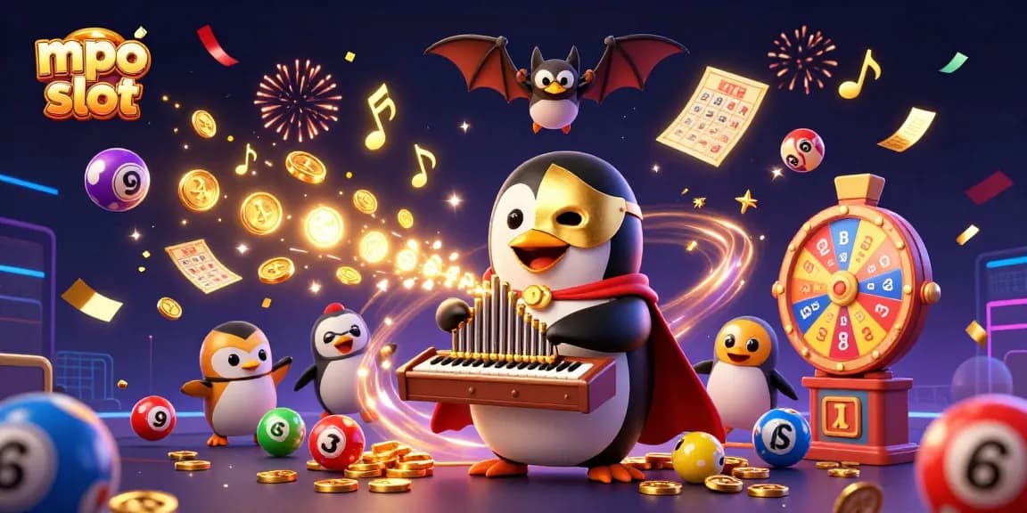 Engage with the energetic mpo slot scene featuring vibrant characters and casino elements.