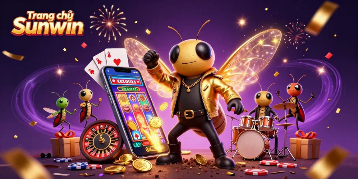 Experience thrilling gameplay at Trang chủ Sunwin with vibrant slots and animated characters celebrating wins.