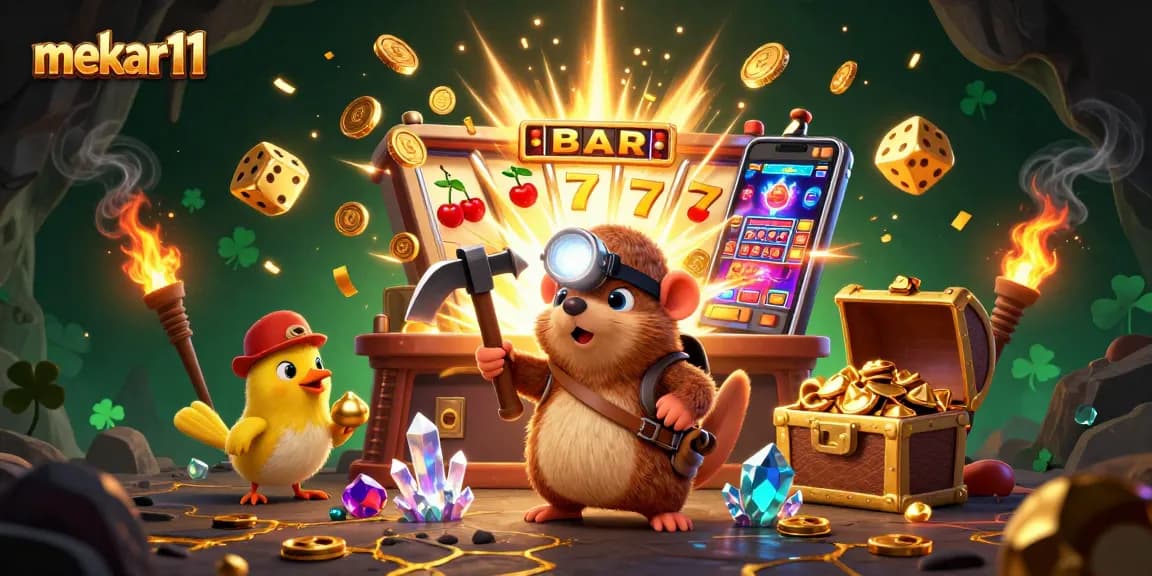 Mekar11 energizes gamers with vibrant slot themes and lively jackpots in a colorful casino adventure.