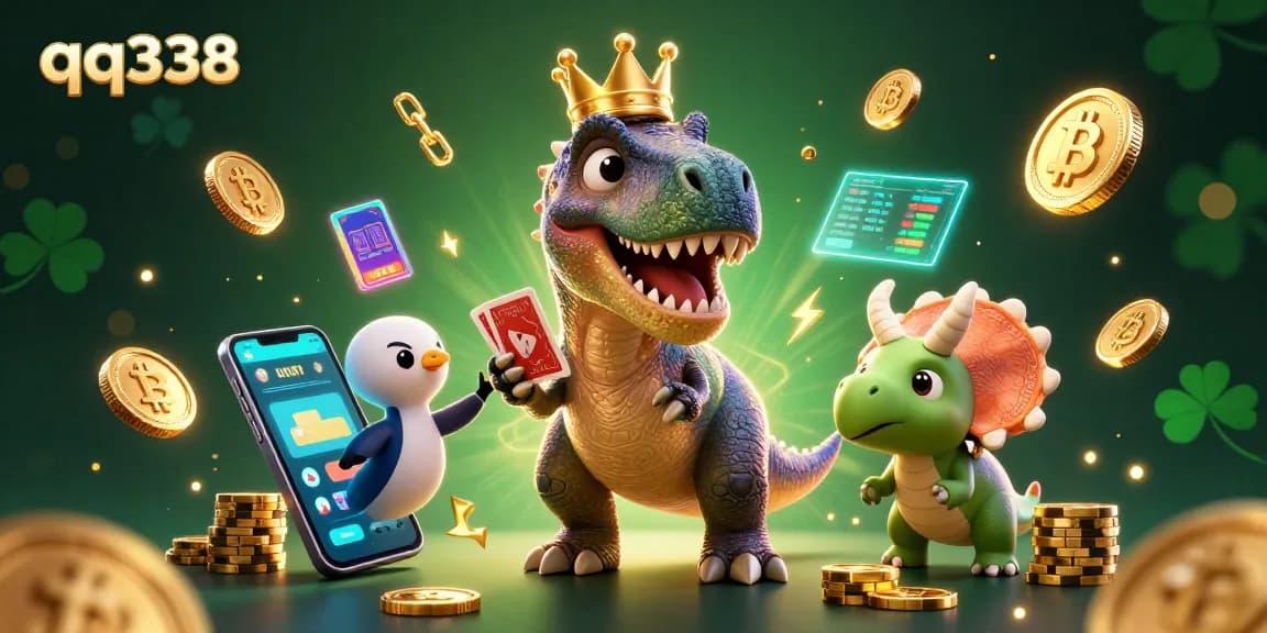 Engage with qq338's thrilling mobile gaming experience featuring vibrant characters and dynamic casino elements.