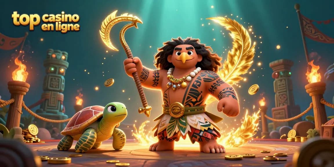 Jouez aux meilleurs jeux au top casino en ligne avec des héros de l'île en 3D.