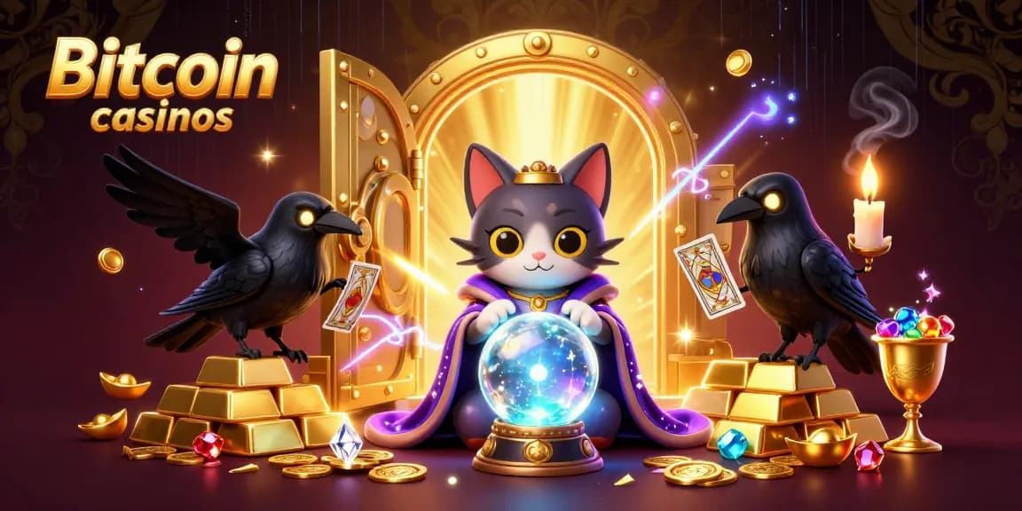 Jouez sur des Bitcoin casinos avec des bonus captivants et de l'or rayonnant.