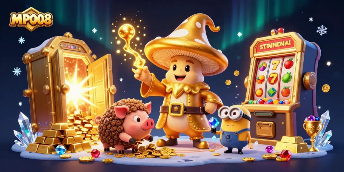 MPO08 transforms gaming with enchanting characters and rich treasure amidst dynamic slot elements.