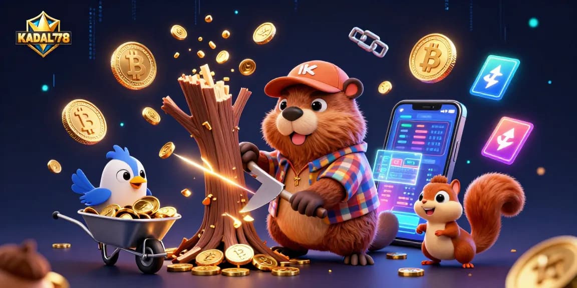 KADAL778 delivers excitement as characters collect coins in a vibrant casino-themed digital environment.
