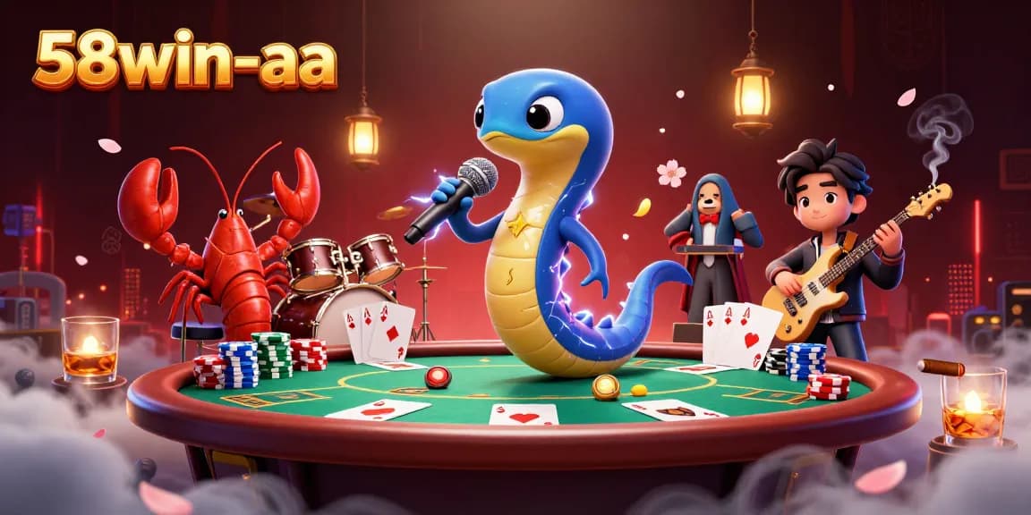 Engage in thrilling fun at the underwater casino with 58win-aa's vibrant scene of electric eel DJs and poker