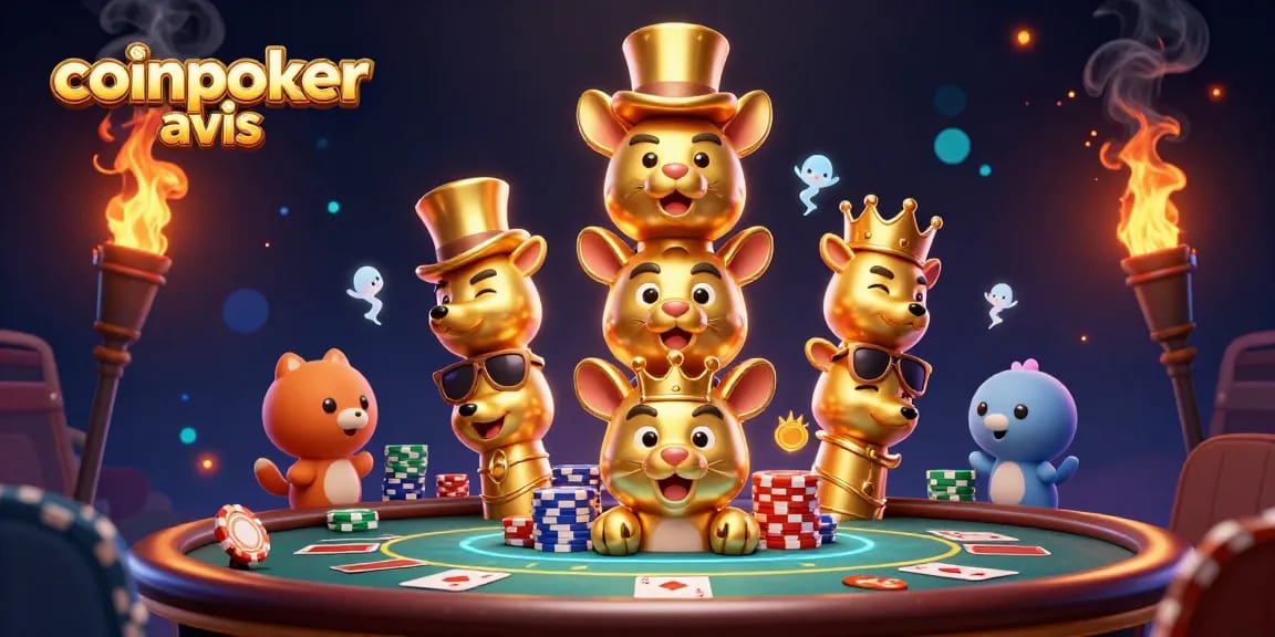 Découvrez le gameplay immersif de CoinPoker avec des éléments de poker à chaque coin, idéal pour les joueurs !