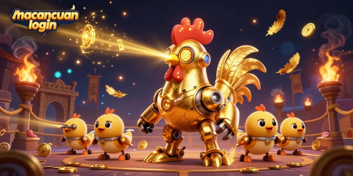 Masuk ke macancuan login untuk bermain slot online terbaik dengan robot ayam emas beraksi.