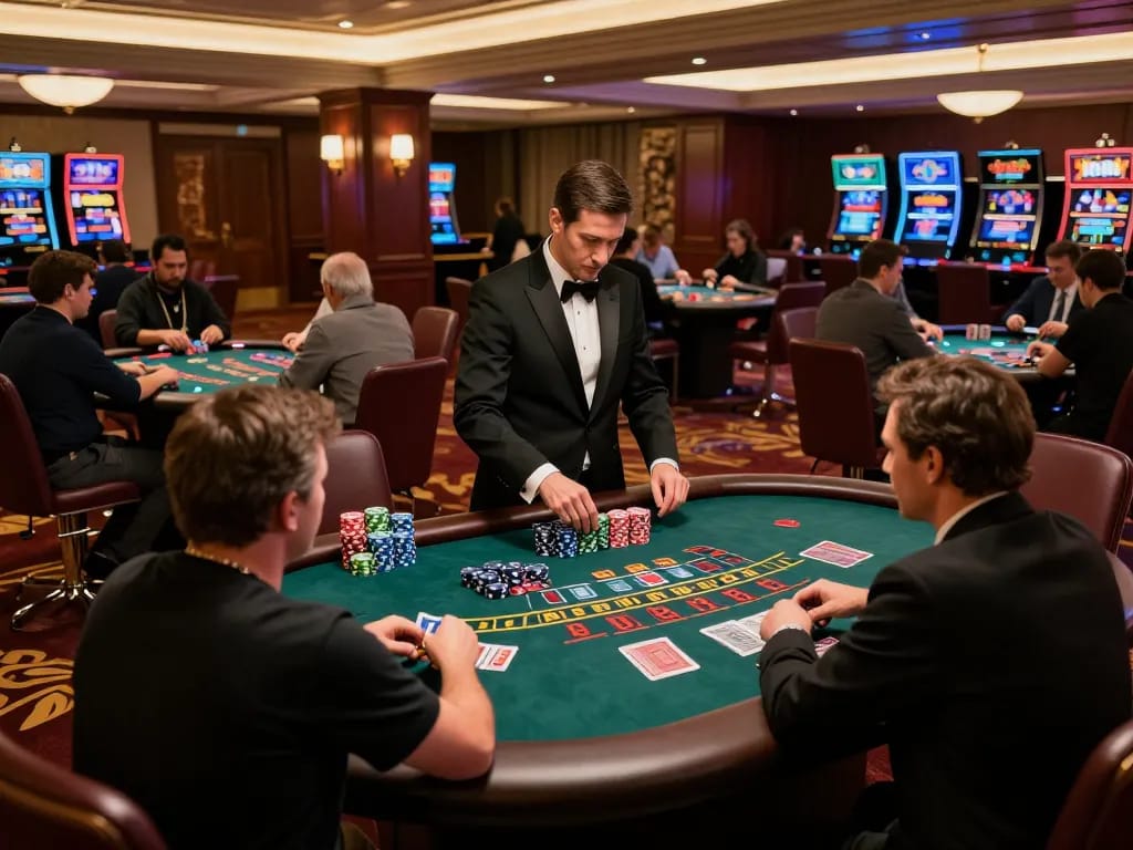 Experience the thrill of blackjack at sky88 casino with vibrant gameplay and luxury ambiance.