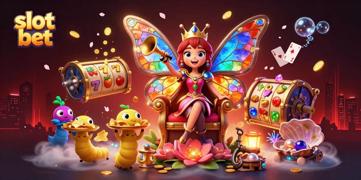Memenangkan slot bet dengan simbol keberuntungan dan raja slot bersinar di tengah lautan kejayaan judi.