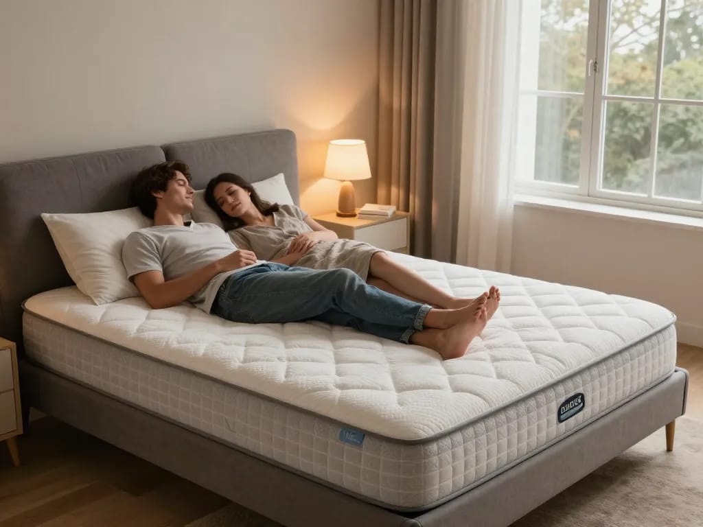 Orthopaedic mattress providing comfort and support in a serene bedroom setting.