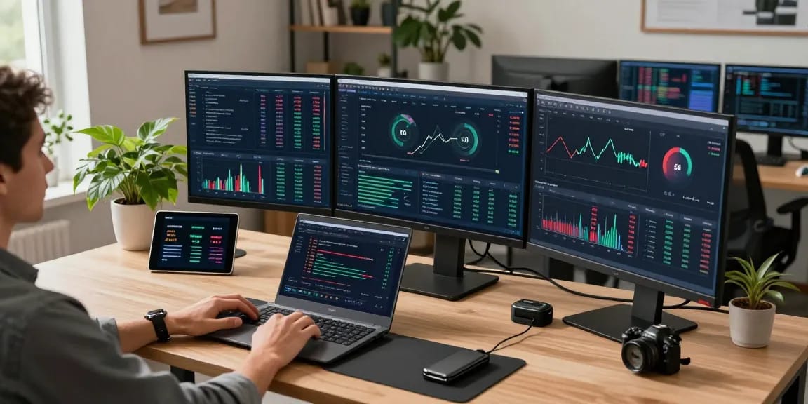 Cricbet trading setup featuring advanced cryptocurrency dashboard with blockchain analysis and DeFi platforms.