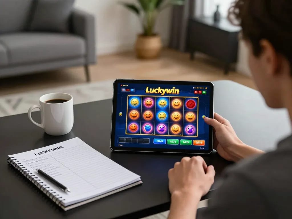 Trải nghiệm trò chơi hấp dẫn trên ứng dụng Luckywin với giao diện máy slot sống động và cách thiết lập chiến lược.