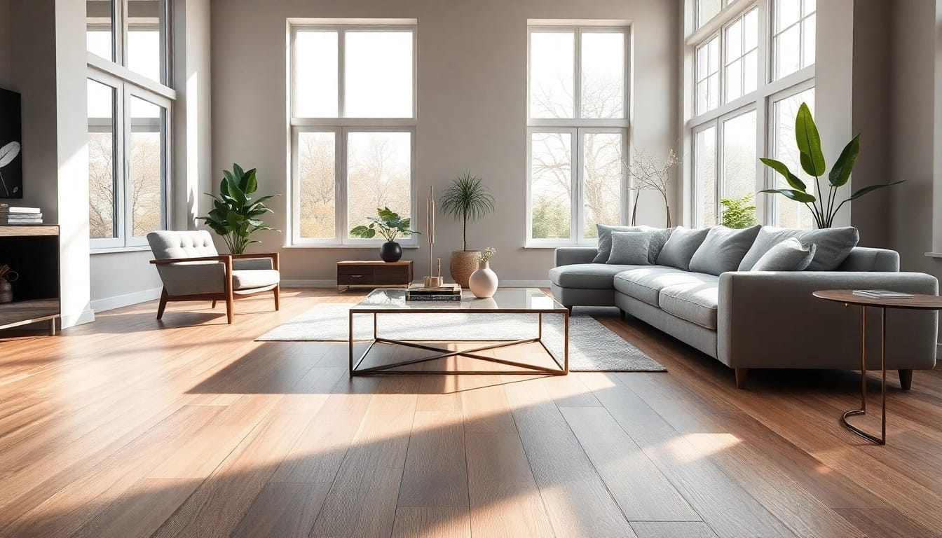 Experience the best lvp flooring in a modern living room, characterized by smooth textures and natural light.