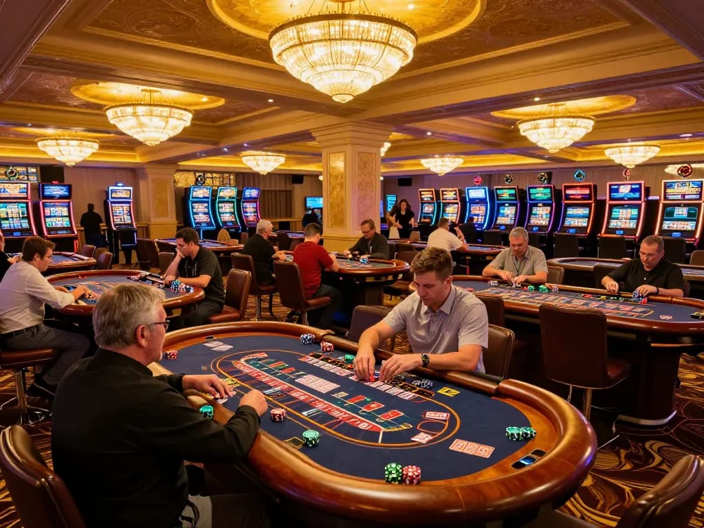 Players spinning roulette wheels at TG88 casino, showcasing lively table games and vibrant atmosphere