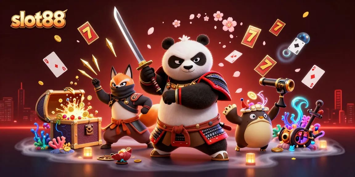 Engage with slot88's vibrant 3D casino adventure featuring winning characters and dynamic elements.