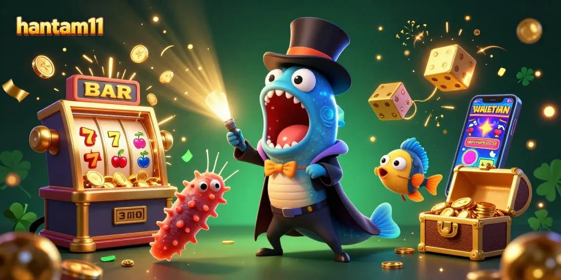 Experience thrilling gameplay with hantam11, featuring animated deep-sea creatures and exciting casino elements.
