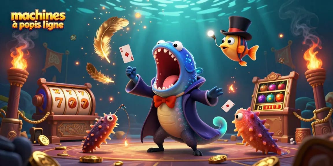 Jouez aux machines à sous en ligne avec des graphismes 3D captivants d'une anglerfish et d'un gulper eel.