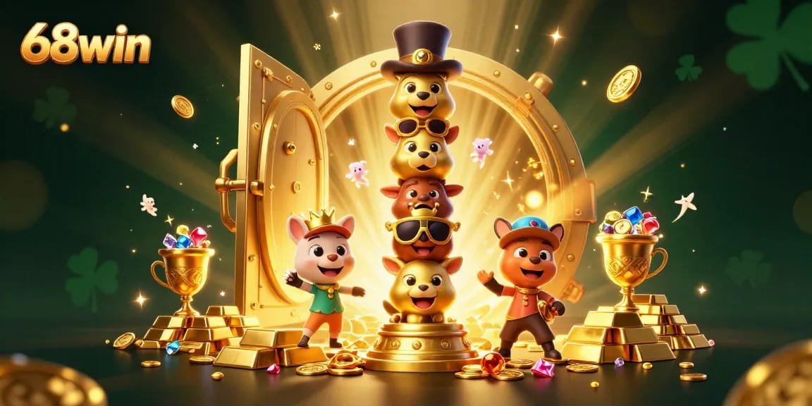 Experience the thrill of winning at 68win with vibrant casino elements bursting with rewards.