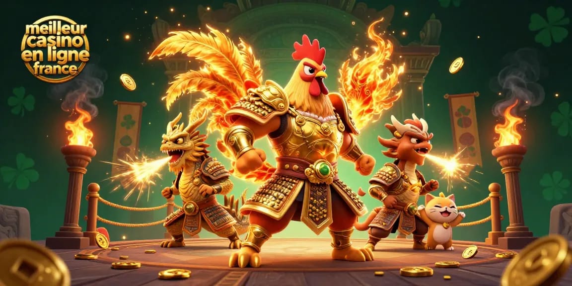 Découvrez le meilleur casino en ligne France à travers une illustration dynamique et colorée.