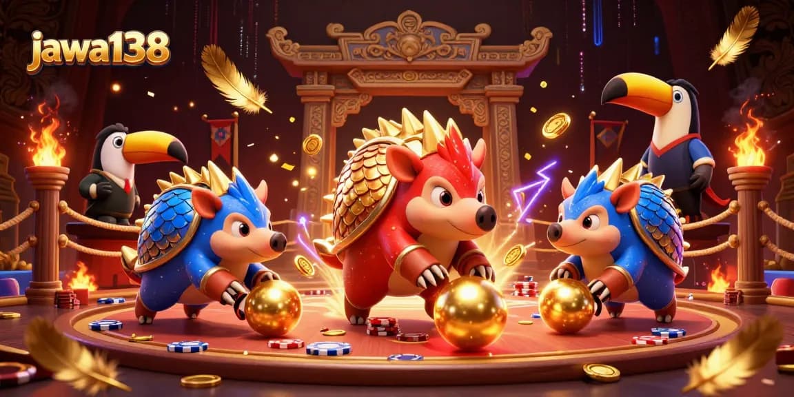 jawa138 menawarkan pengalaman bermain aman dengan pangolin bertarung dalam arena judi yang megah.