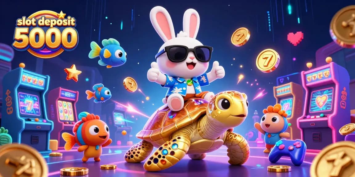 Experience jackpot excitement with slot deposit 5000 in a colorful 3D animated casino.