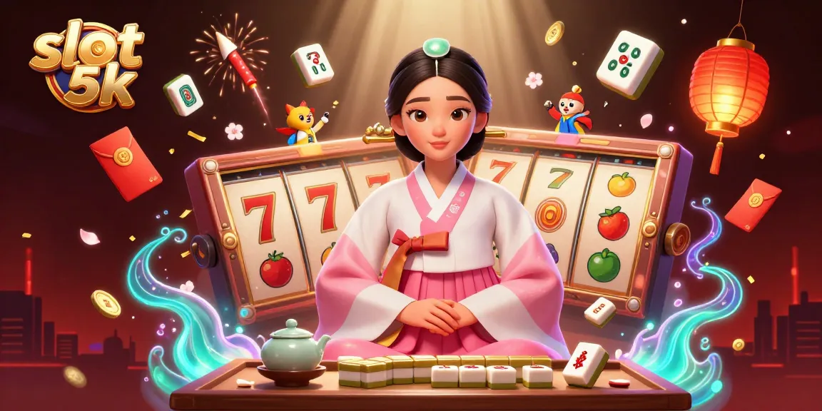 Experience the excitement of slot 5k with vibrant reels and golden jackpots in this stunning casino illustration.