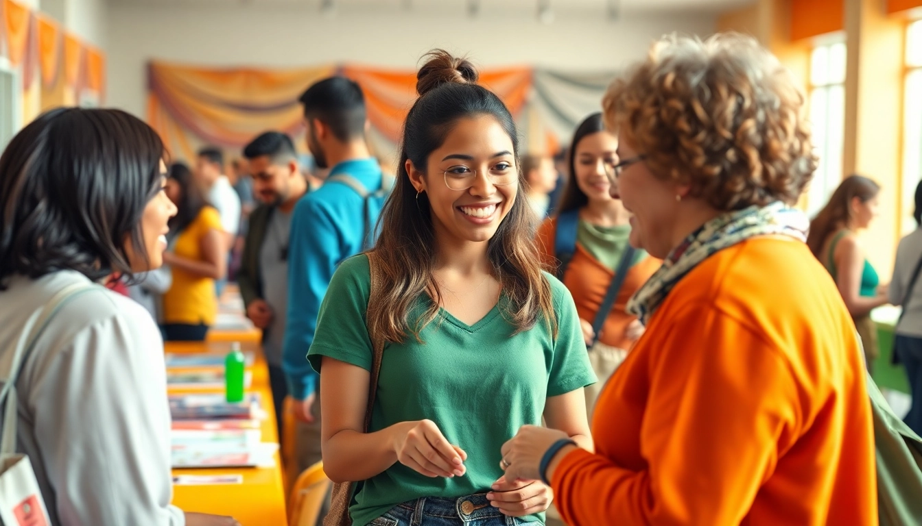 Students volunteer opportunities at a community health fair, showcasing diverse engagement and support.