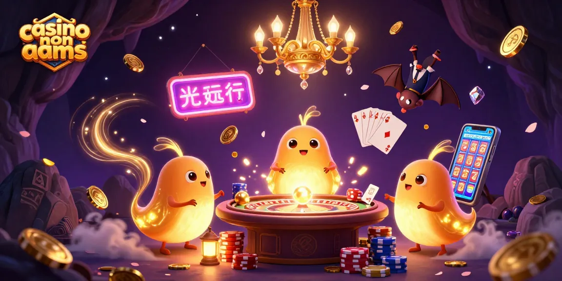 Giocatori immersi nell'emozionante mondo dei casino non AAMS, illuminati da luccicanti luci e giochi d'azzardo.