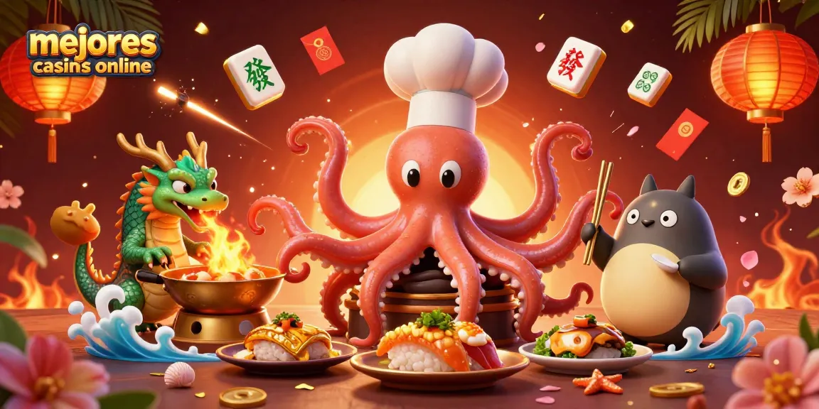 Explora los mejores casinos online en una vibrante ilustración que destaca la emoción del juego.