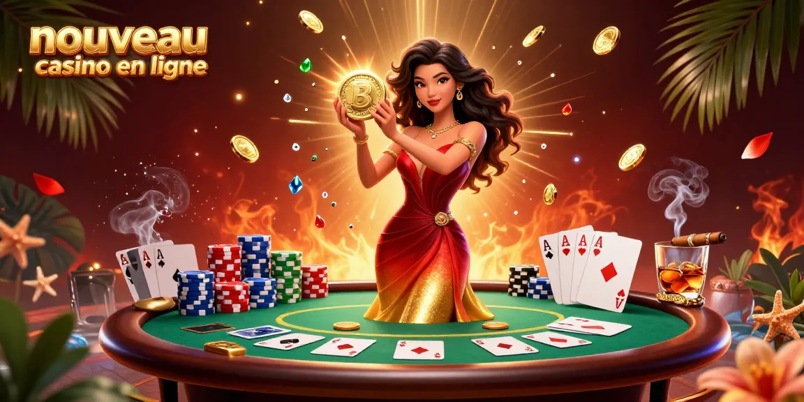 Vivez l'excitation des nouveaux casinos en ligne où des personnages vibrants et des éléments de poker créent une atmosphère engageante.