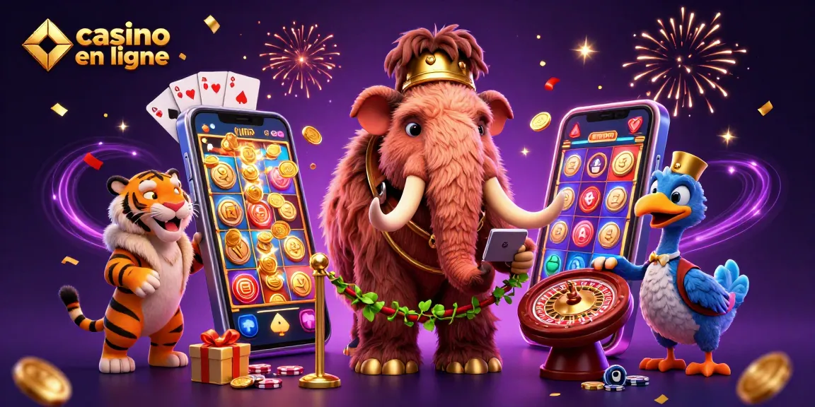 Amusez-vous au casino en ligne avec un mammouth, un tigre VIP et un oiseau concierge.