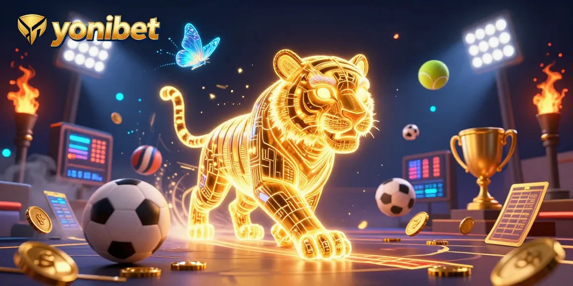 Experience the thrill of yonibet with a vibrant casino scene featuring sports and games in motion.