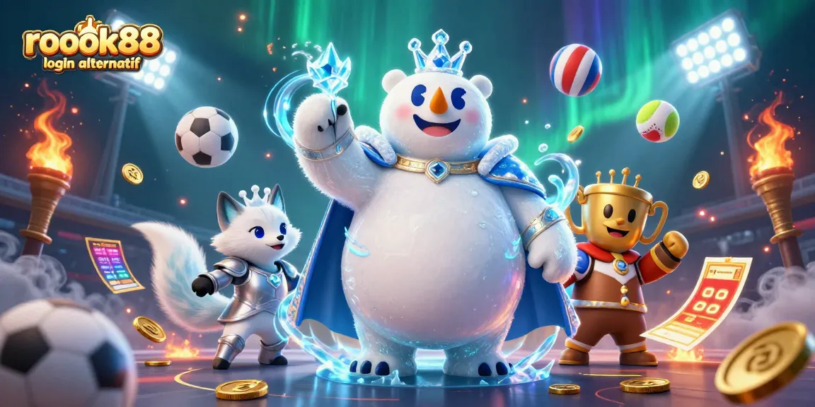 Engage with the thrilling atmosphere of rokok88 login alternatif through this dynamic casino scene featuring 3D characters and game elements.