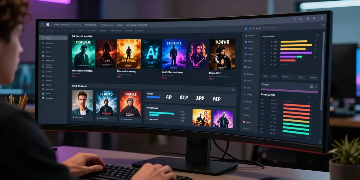 Aplicativo Movie APK em painel de IA SaaS, soluções em automação e inteligência artificial para entretenimento.