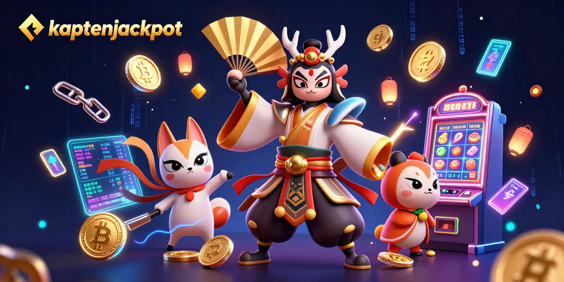 Engage with the kaptenjackpot slot machine magic featuring dynamic characters and vivid cryptocurrency elements.