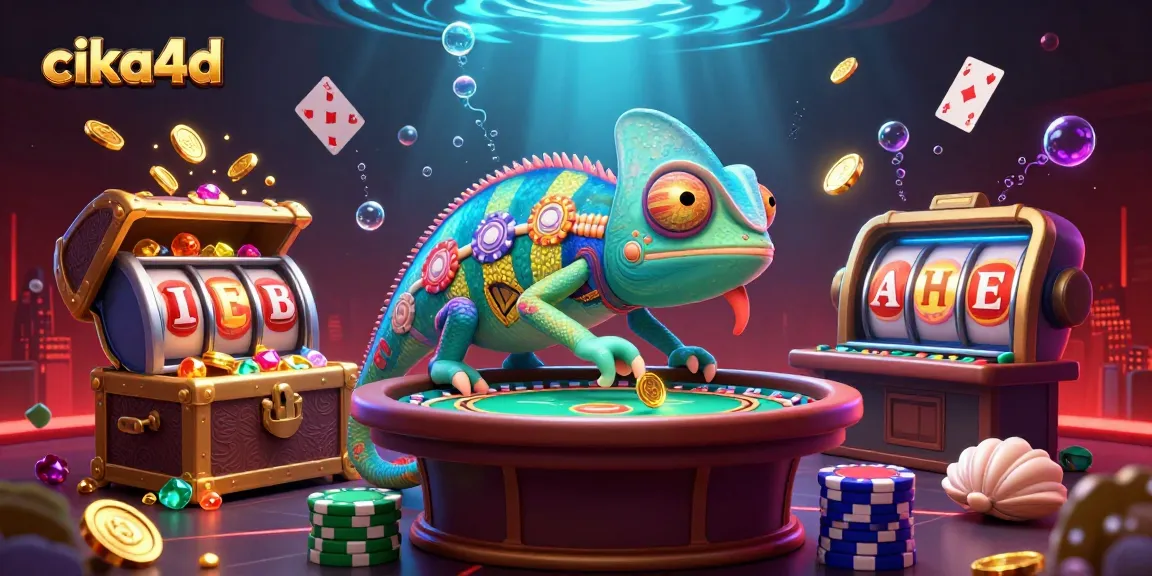 Experience gaming excitement with CIKA4D's vibrant casino scene packed with action and dynamic visuals.