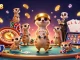 Experience the excitement of NEW88 casino with meerkats engaging in dynamic gaming activities.