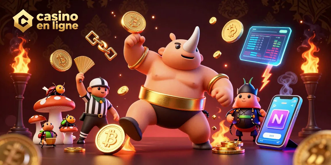 Découvrez les jeux captivants d'un casino en ligne à travers une scène animée pleine de dynamisme.