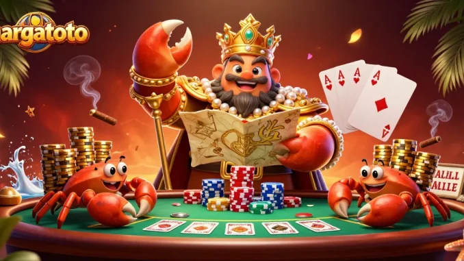 Hargatoto menunjukkan kehebatan kasino dengan kepiting emas besar dan permainan poker yang menakjubkan.