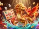 Experience the thrill of Nhà cái Kuwin with dynamic casino visuals featuring a golden dragon and fiery phoenix.