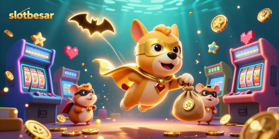 Engage with slotbesar's thrilling jackpots featuring vibrant characters in a casino-themed adventure.