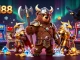 Experience red88 with a vibrant Viking-themed casino adventure featuring epic characters and iconic slot elements.