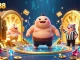 Experience open88 with a dynamic underwater casino scene featuring vibrant characters and gold treasures.