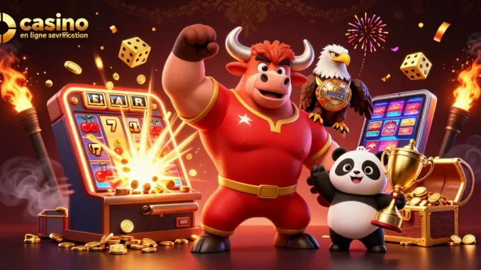 Jouez sur un casino en ligne sans vérification avec des personnages de bulles et lots dorés.