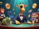 Visitez le casino en ligne sans vérification avec des personnages ludiques et des éléments crypto scintillants.